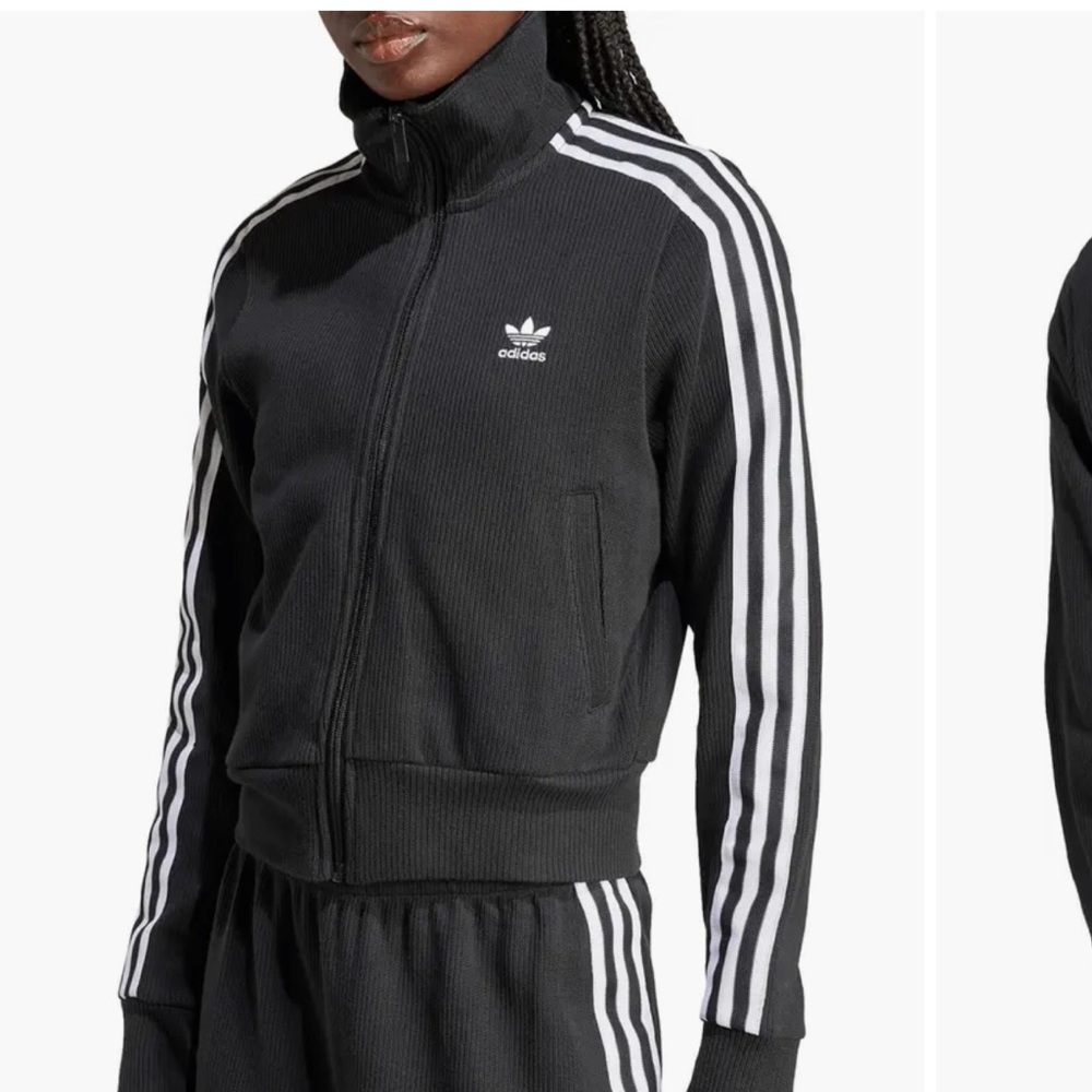 Adidas three stripe rib track jacket